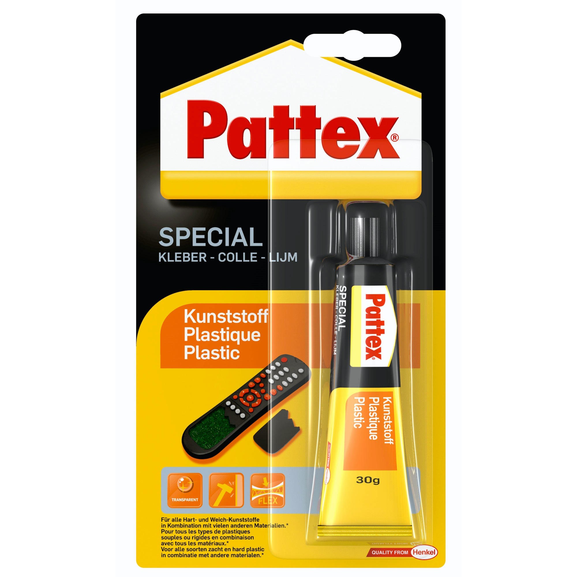 sponsor Netelig briefpapier Pattex Special plasticlijm