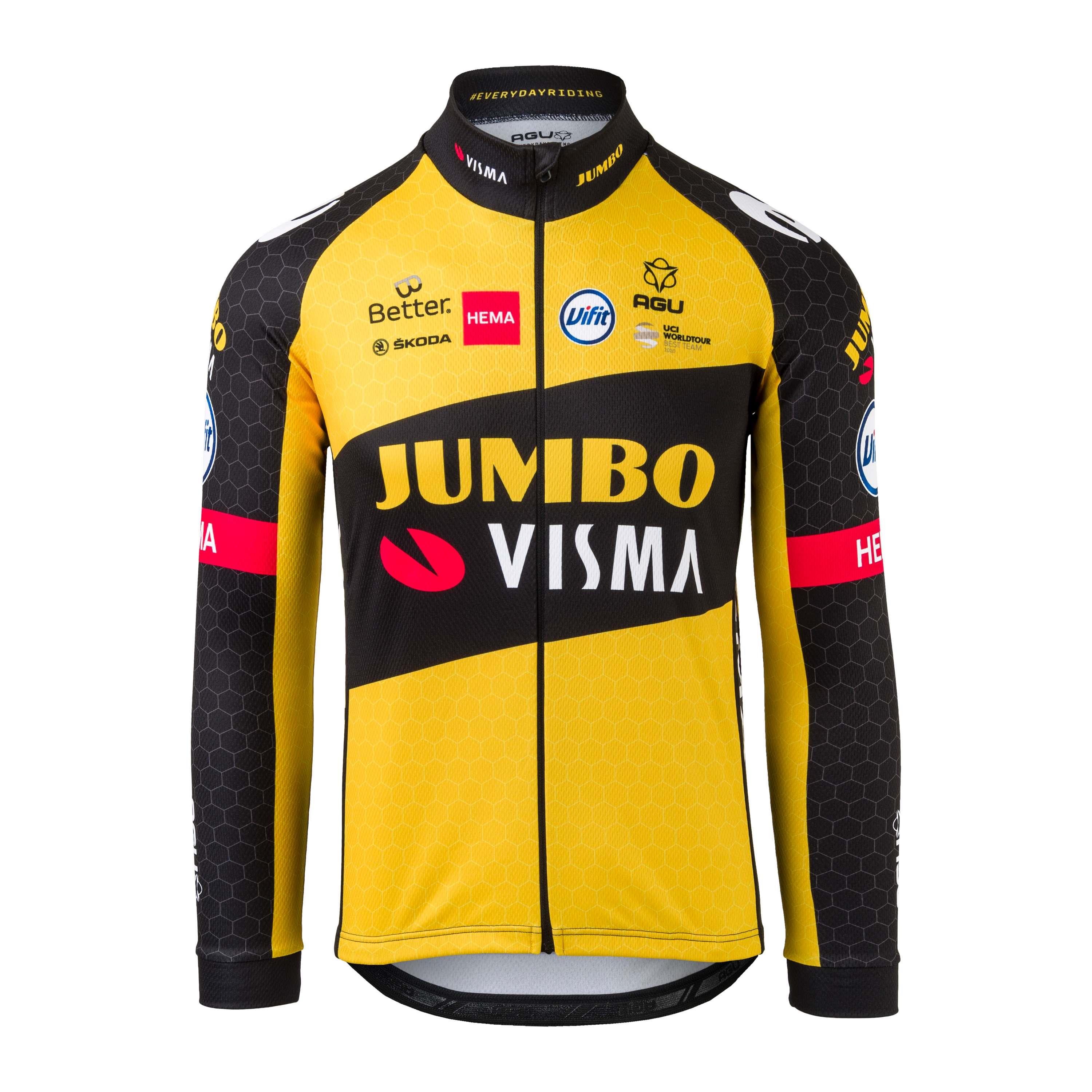 Agu Jumbo-Visma fietsshirt heren geel