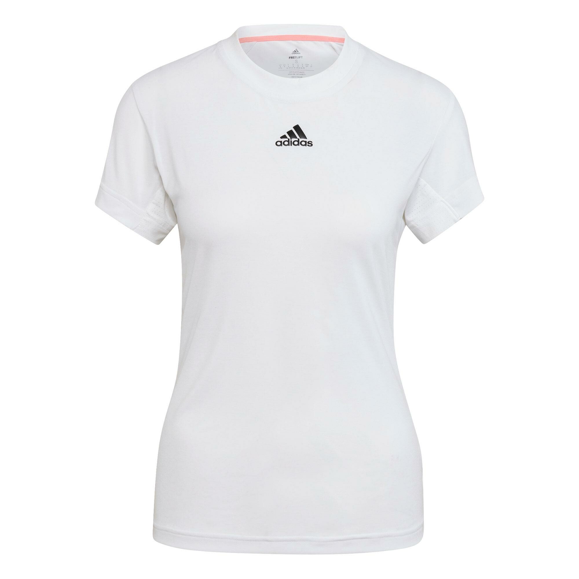 zoete smaak Leeds Groene achtergrond Adidas FreeLift tennisshirt dames white