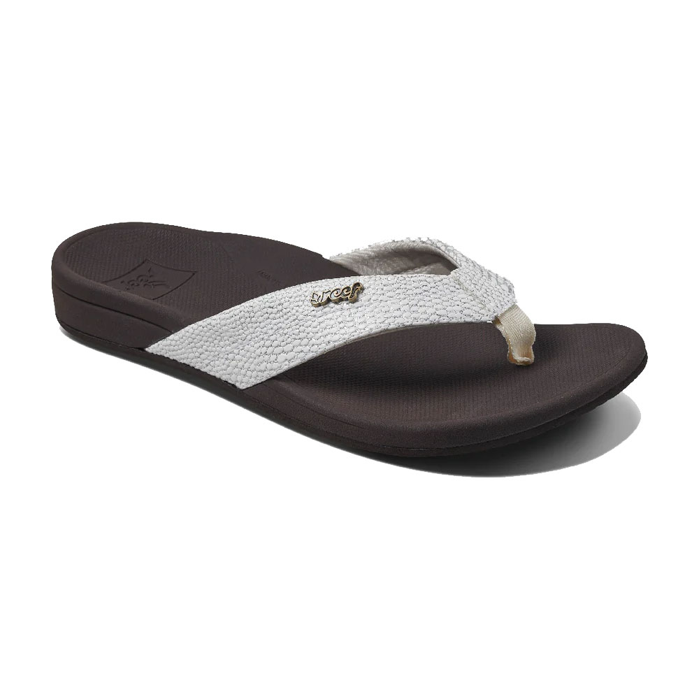 Verovering Zuidwest Mantel Reef Ortho Spring slippers dames brown white
