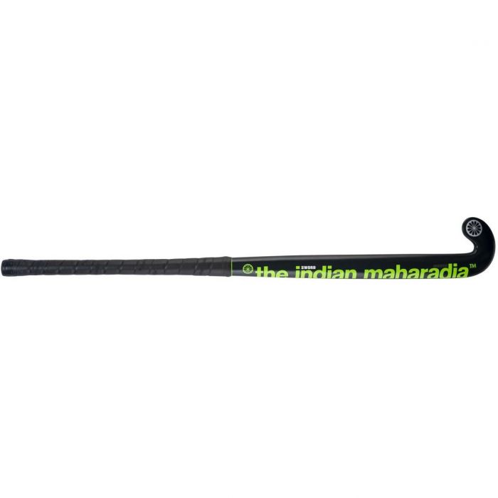 The Indian Maharadja Sword 00 Low Bow zaalhockeystick black blue lime green