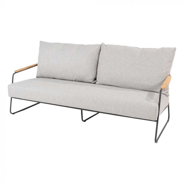 4 Seasons Outdoor Balade loungebank antraciet zwart teak UNI