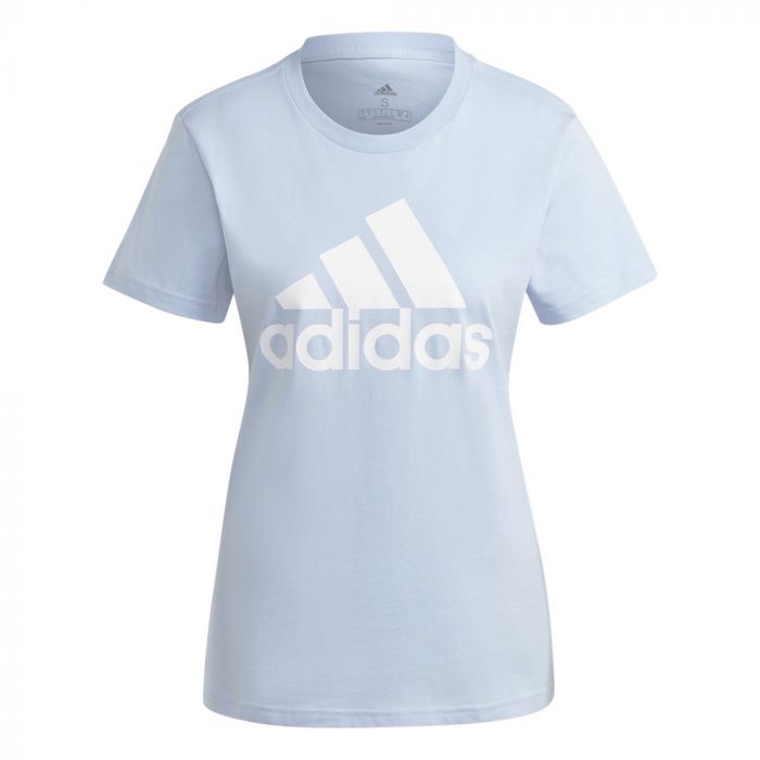 Adidas Essentials Logo Tee shirt dames blue dawn white 