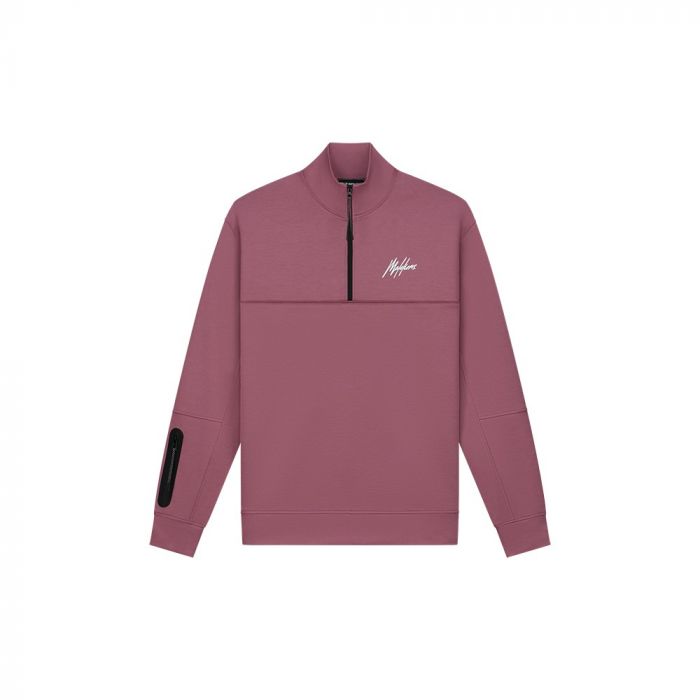 Malelions Sport Counter Half Zip sweater heren dark mauve 