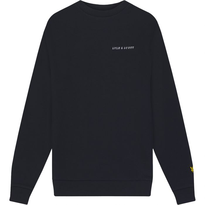 Lyle & Scott Script Crew Neck sweater junior dark navy 