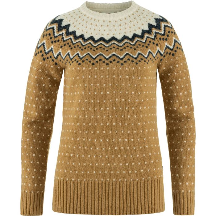 Fjällräven Övik Knit sweater dames buckwheat brown 