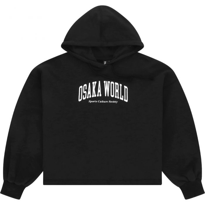 Osaka Cropped hoodie dames black 