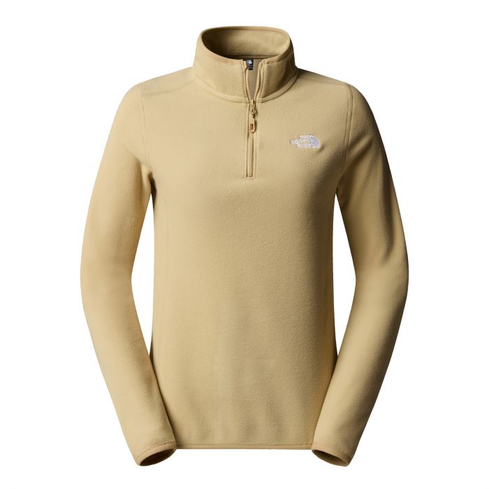 The North Face 100 Glacier 1/4 Zip sweater dames khaki stone 