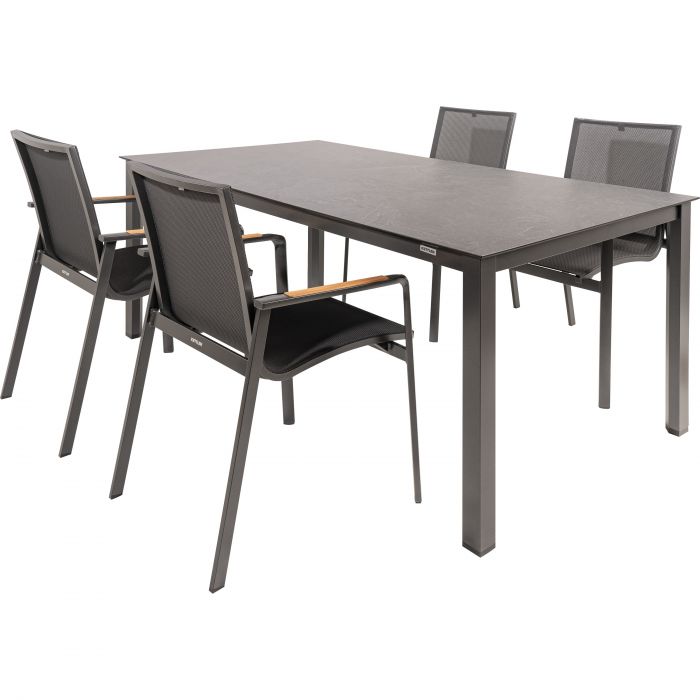 Kettler HPL 180 Diamond 4 dining tuinset jura  antraciet