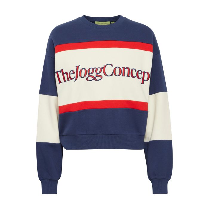 TheJoggConcept Sage Logo sweater dames medieval blue mix 