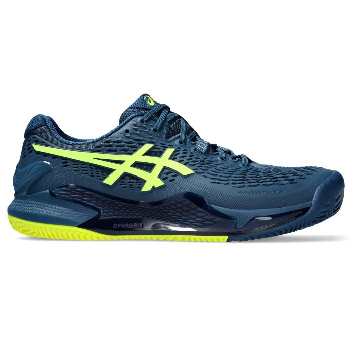 Asics Gel-Resolution 9 Clay 1041A375 tennisschoenen  heren mako blue safety yellow