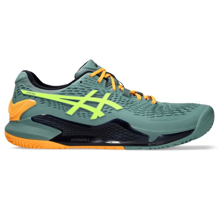 Asics Gel-Resolution 9 1041A334 padelschoenen heren  celadon safety yellow