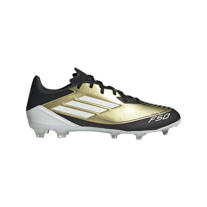 Adidas F50 League Messi FG MG IG9274 voetbalschoenen heren gold metallic cloud white core black