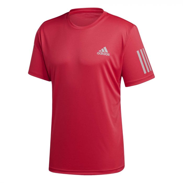 in het midden van niets stoeprand levering aan huis Adidas Club 3-Stripes tennisshirt heren power pink