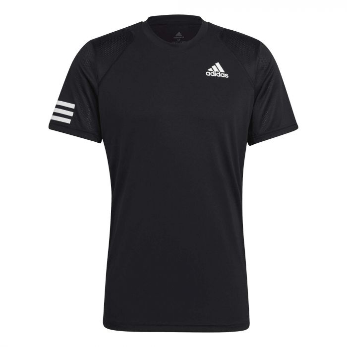 Ijsbeer Emigreren Monumentaal Adidas Club Tennis 3-Stripes tennisshirt heren black white