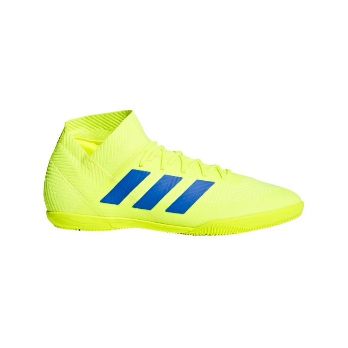 Kinderrijmpjes vuist kooi Adidas Nemeziz 18.3 zaalvoetbalschoenen heren solar yellow football blue  active red