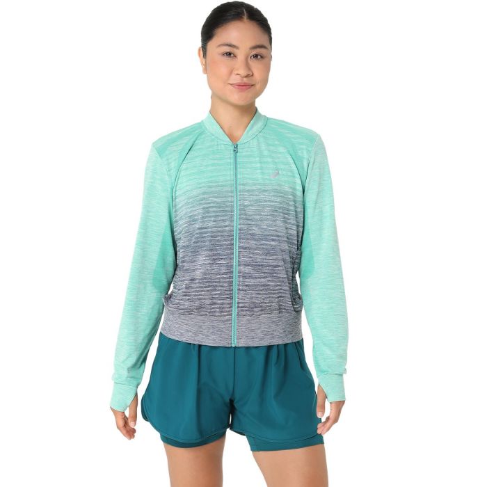 Asics Nagino Run hardloopjack dames aurora green blue  expanse