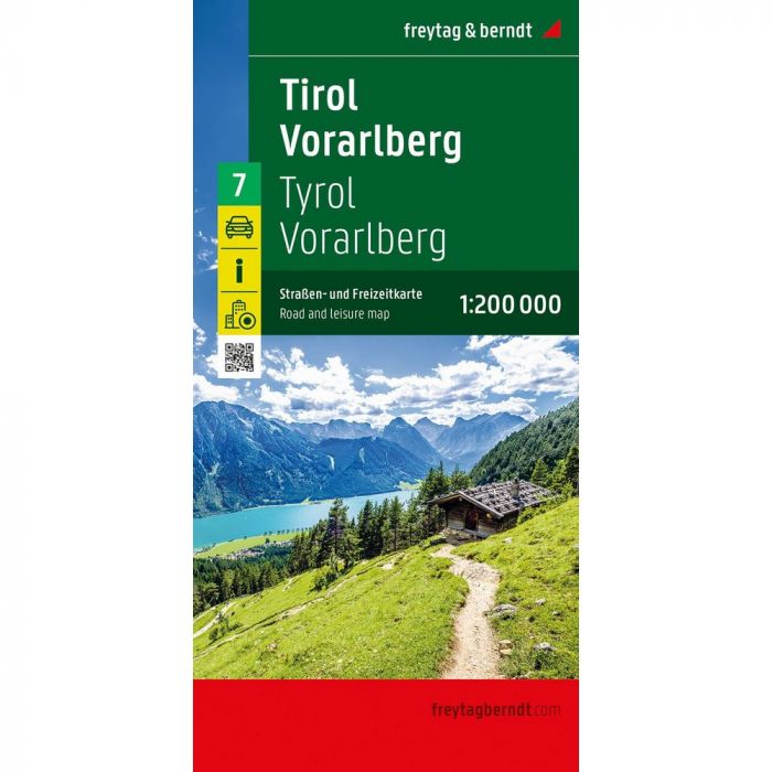 Freytag & Berndt Tirol Vorarlberg vrijetijds- en wegenkaart 