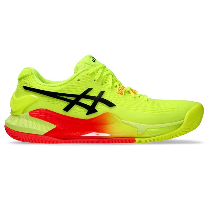 Asics Gel-Resolution 9 Clay Paris 1042A287  tennisschoenen dames safety yellow black