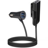 Celly USB 4.8 4 poorten universele autolader zwart 