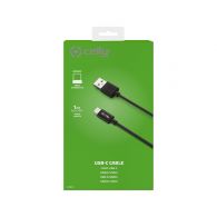 Celly USB naar USB-C kabel 1 meter black 