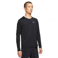 Nike Dri-FIT Miler hardloopshirt heren black silver 