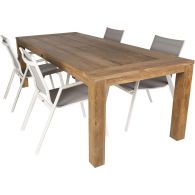 Bardani Roma 240 Aruba 4 tuinset teak white  