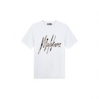 Malelions Destroyed Signature shirt heren white black 