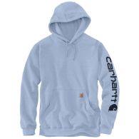 Carhartt Logo Sleeve Graphic hoodie heren fog blue 