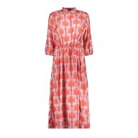 Geisha Jurk met print dames sand raspberry coral 