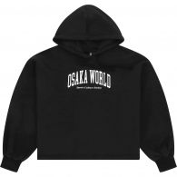 Osaka Cropped hoodie dames black 