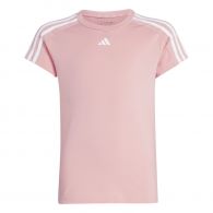 Adidas Train Essentials 3-Stripes shirt junior semi pink  white