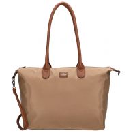 Charm London Buckingham 15,6 inch laptop schoudertas taupe 