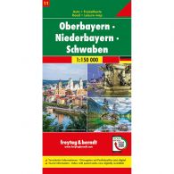 Freytag & Berndt Oberbayern Niederbayern Schwaben vrijetijds- en  wegenkaart