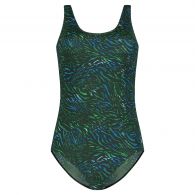 Ten Cate Swim Soft Cup badpak dames zebra blue 