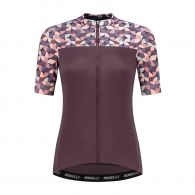 Rogelli Essential Graphic fietsshirt dames bordeaux coral 