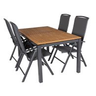 Hartman Sonata 160 Capri 4 verstelbaar tuinset xerix teak  anthracite