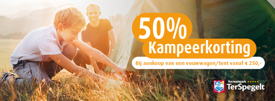 Kampeerkorting bij camping TerSpegelt